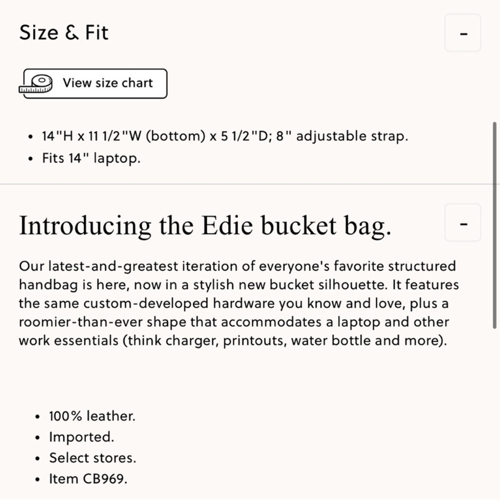J.Crew Edie bucket bag in Italian leather - Picture 8 of 8